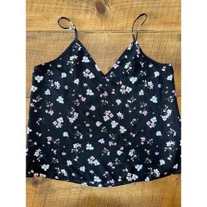 NWOT Womens Abound‎ Sleevless Black Floral Cami Size M